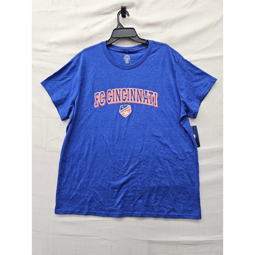 Rivalry Threads Mens FC Cincinnati T-Shirt Blue Cotton Blend Casual Size 2XL